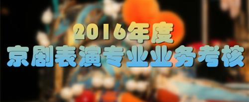 野外鸡巴插逼视频国家京剧院2016年度京剧表演专业业务考...